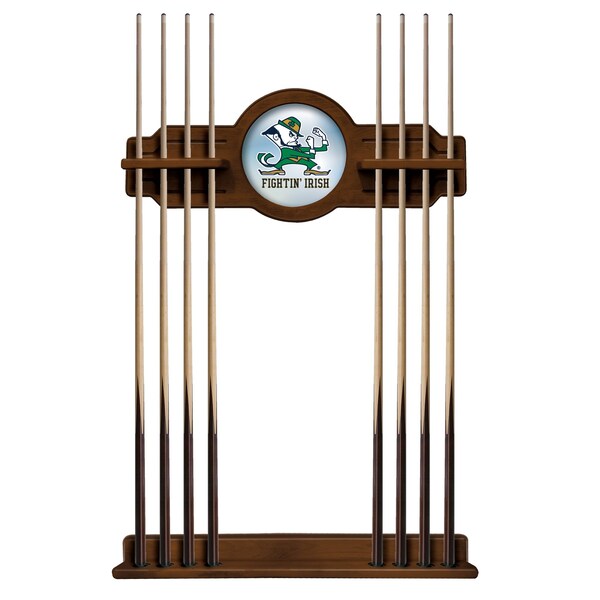 Notre Dame Leprechaun Cue Rack in Chardonnay Finish